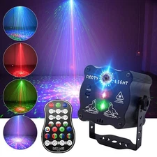 560 Patterns DJ Laser Stage Light - RGB Sound Activated Party Projector for Club
