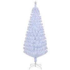 6 FT Pre-lit Christmas Tree, Artificial Fiber Optic Christmas Tree
