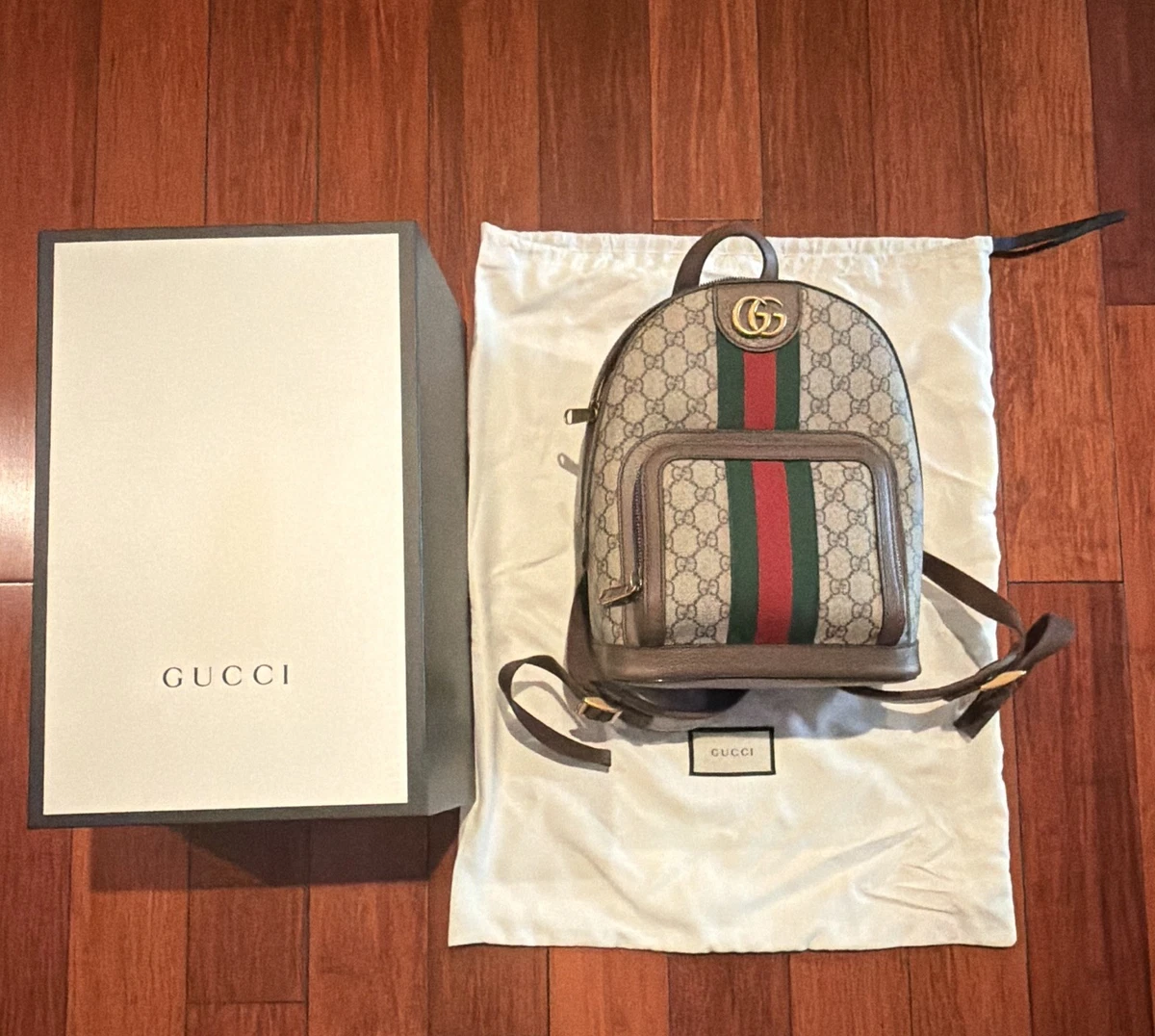 gucci knockoff mini.backpack Ophidia Small GG Supreme Canvas Backpack Beige 547965 29cm Width Gucci Mini Backpacks for Women