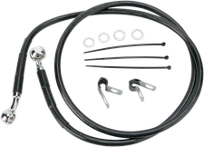DRAG SPECIALTIES Brake Line - Front - Black - Fits +2" - '99-'07 FXST