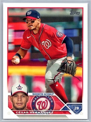 2023 TOPPS CARD # 244 Cesar Hernandez - Washington Nationals