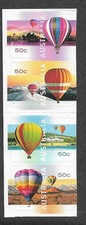 AUSTRALIA HOT AIR BALLOON FLIGHT 150 YEARS ANNIV MNH SELF ADHESIVE 2008