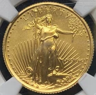 1991 $10 AMERICAN GOLD EAGLE 1/4 OZ NGC MS 69 (NO RESERVE)