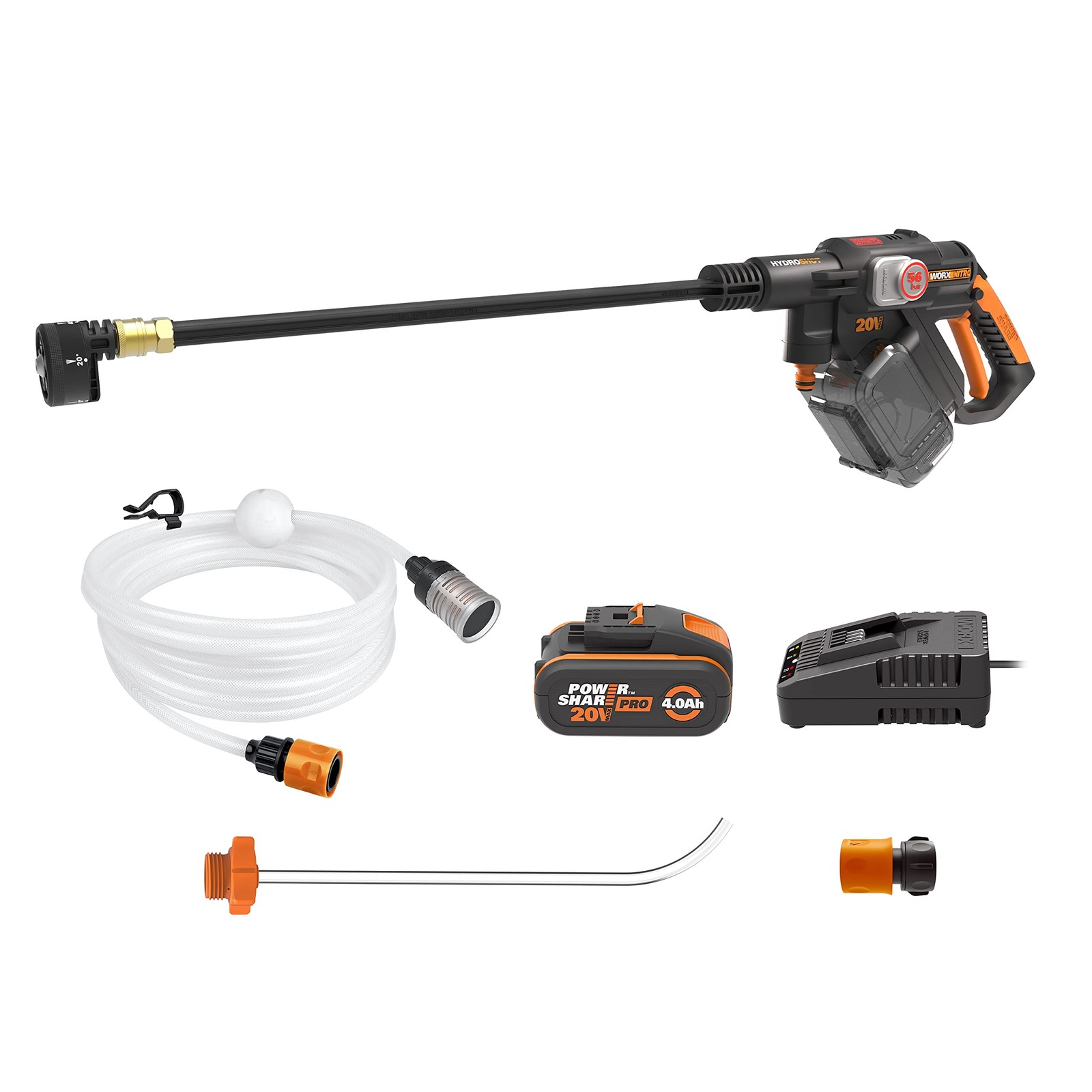 WORX Nitro HydroShot WG633E 20V High-Flow Cordless Portable Pressure Black