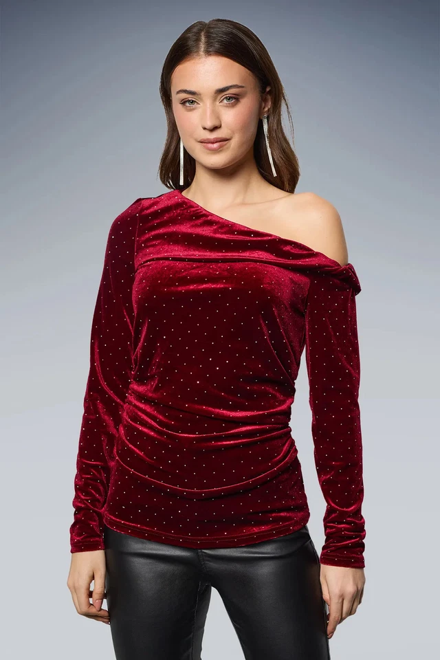 Dorothy Perkins Berry Bardot Top Womens Occasion Tops — 第 2/4 张图片