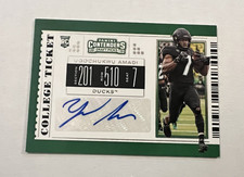 onit Panini Contenders College Ticket Rookie Auto Ugochukwu Amadi #236 Oregon D…
