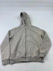 H&M Hoodie Sweatshirt Mens Medium Gray Fleece Full Zip Basic Solid Casual Blank