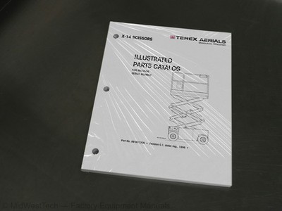 Terex X-14 Scissor Lift Parts Manual Exploded View Diagram Book
