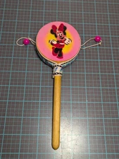Minnie Spin Drum Toy Den-den Daiko Japanese Hand - Held Pellet - Hand Painted