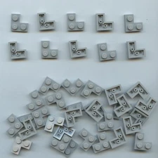 LEGO x 40 Light Bluish Gray Plate 2 x 2 Corner 2420