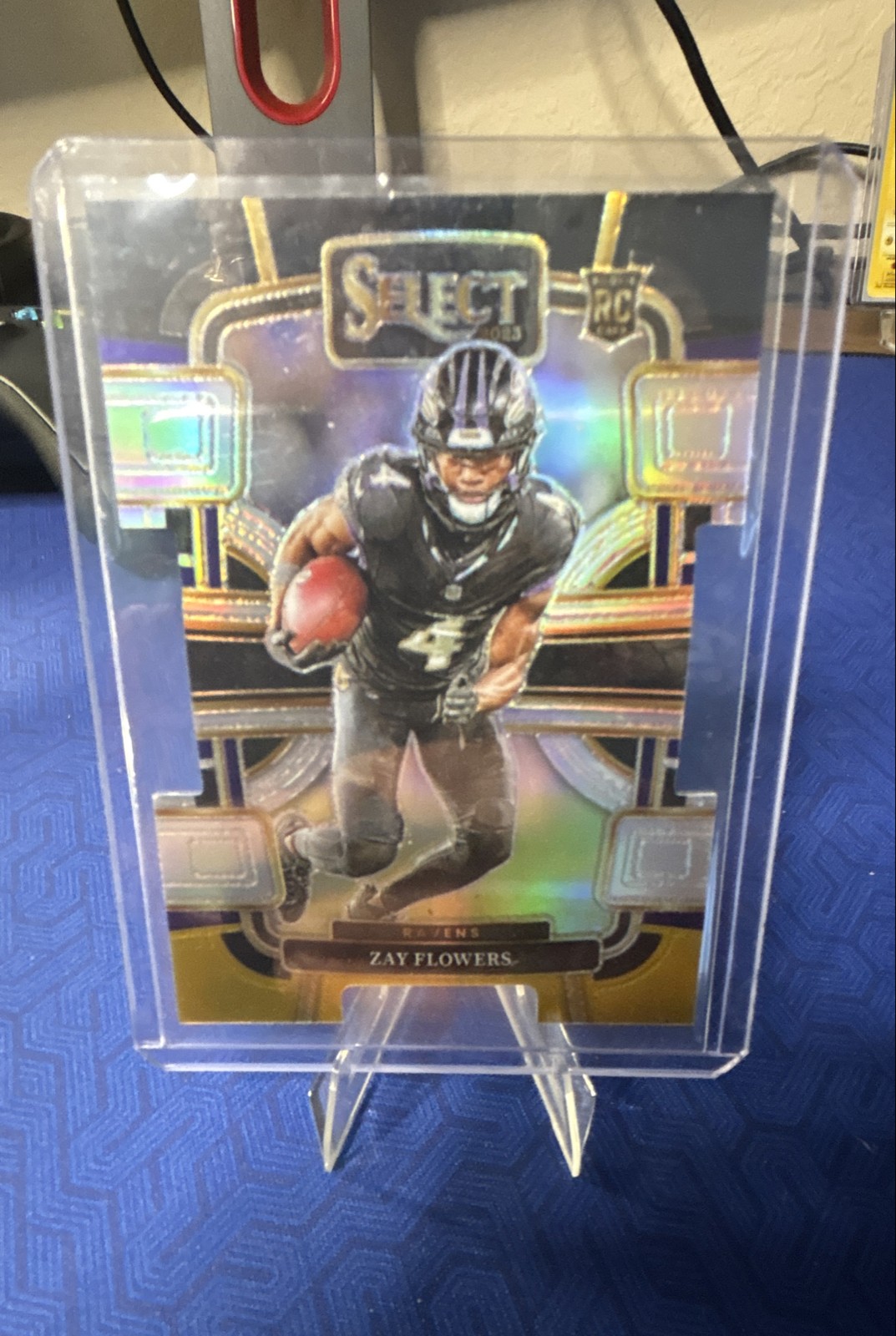 2023 Panini Select - Concourse Zay Flowers #8 Black & Gold Prizm Die-Cut (RC)