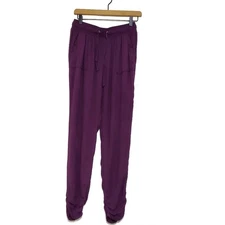 Rewash Size Medium Soft Lounge Jogger Pants Ruched Ankles Pockets Elastic Waist