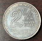 1969 2 1/2 oz 999 Silver Round Silver Flying Eagle Foster Walla Walla, WA - RARE