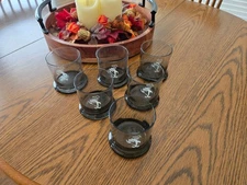 Vintage Star Kist - "Charlie Tuna" Glass Highball Set Of 6 Gray