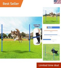 Portable Outdoor Dog Agility Kit - Complete Hurdles Weave Set for Fun Exercise
