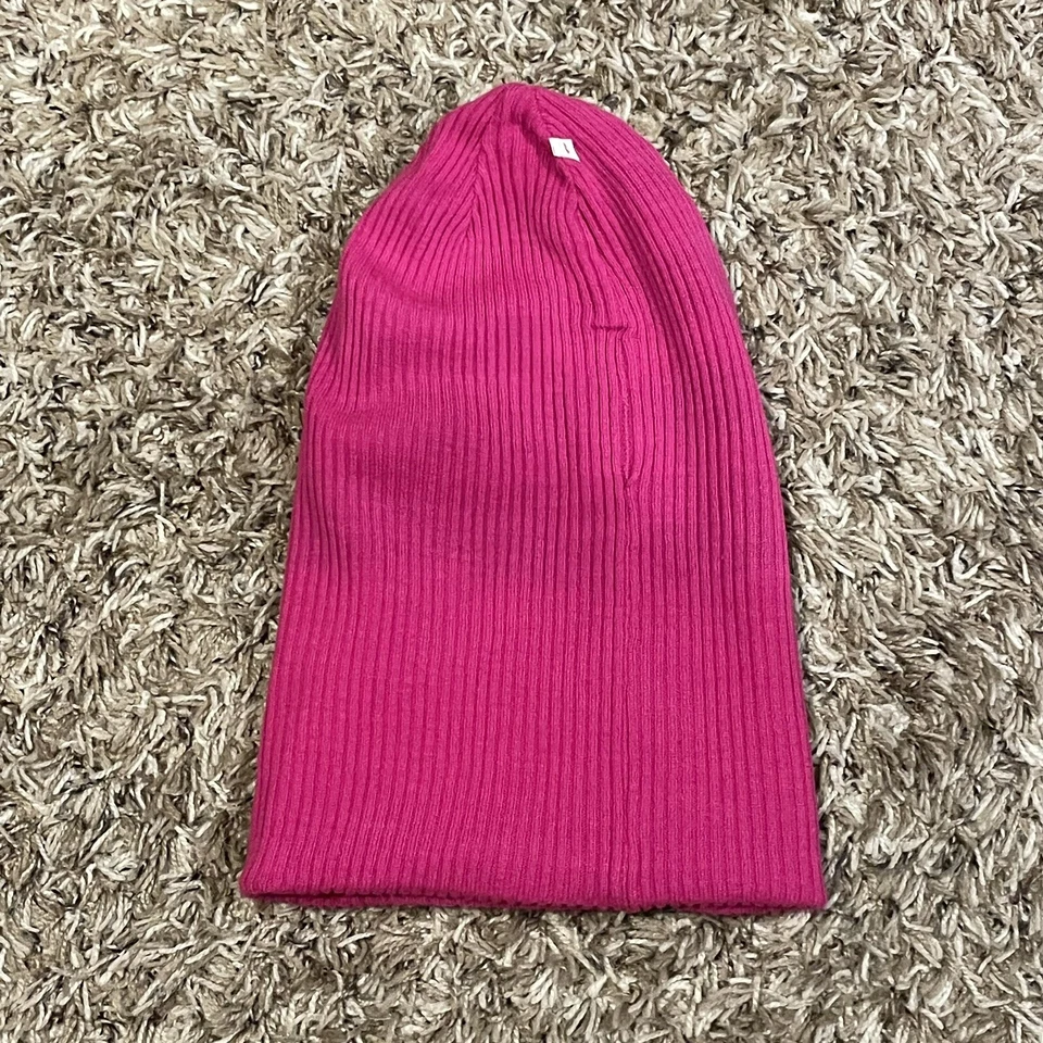 North Face зимние манжеты Beanie шляпа легкий ультра мягкий лыж розовый в полоску - Изображение 4 из 4