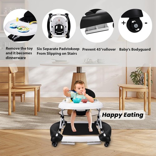 Baby Walker, 5 in 1 Passeggino per Bambini e Ragazze 6-12 Mesi con Sdraio,... - Foto 7 di 10