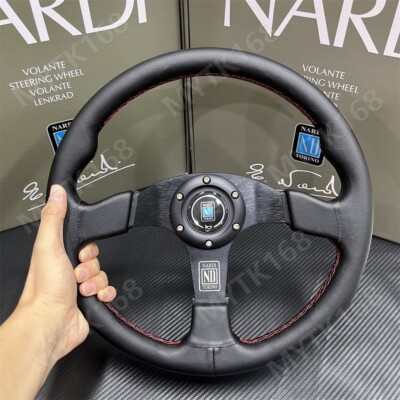NARDI ステアリング ブラック/ ウッド調/黒色線14インチ/ 約350mm s-l400.jpg