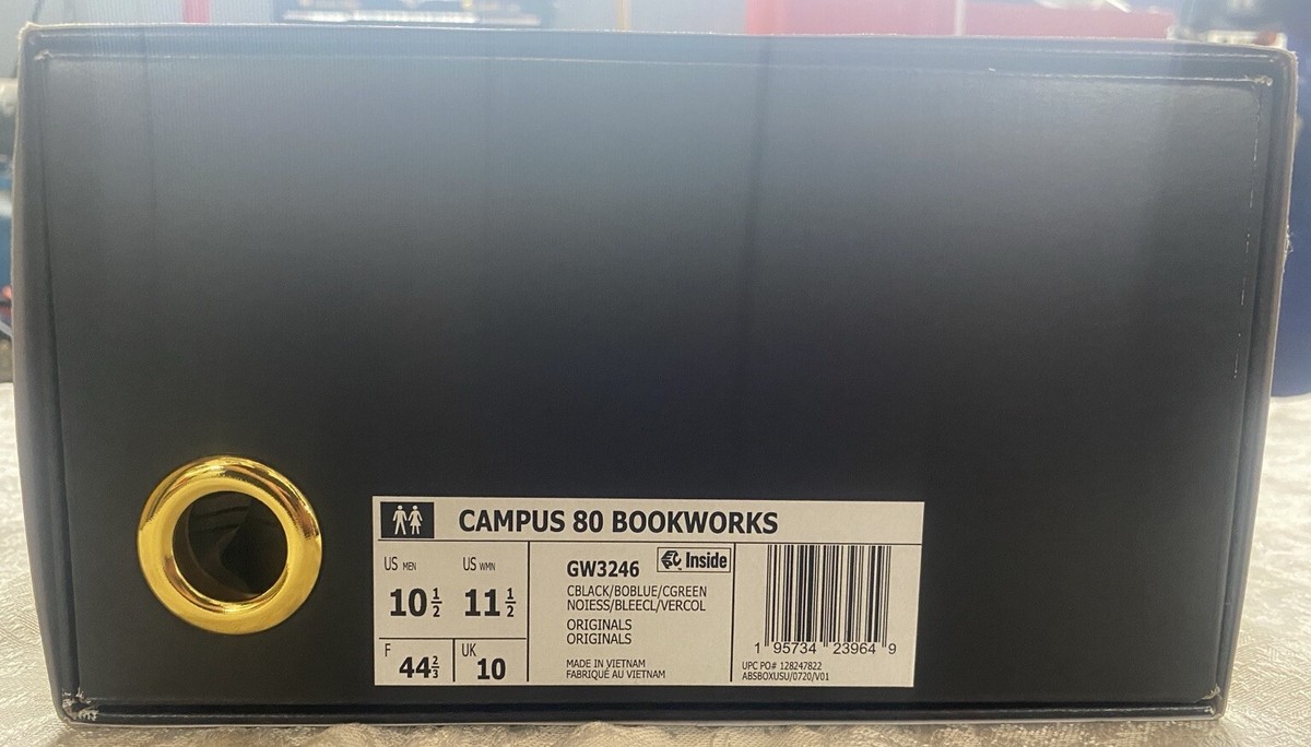 Adidas Book Works Campus 80s Core Black Bold Blue Collegiate Adidas Book Works Campus 80s Core Black Bold Blue Collegiate