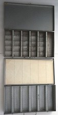 Brumberger 35mm Metal Slide Case  Slide Storage Coin Stamp Box 2 Count Lot