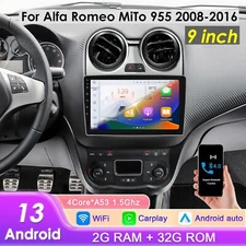 For Alfa Romeo Mito 2008-2016 9" Android 13 Car Radio GPS WIFI CarPlay BT 2+32GB