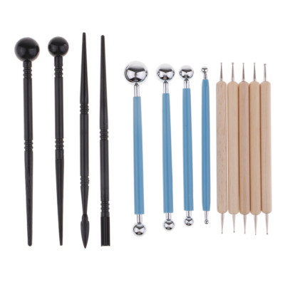 13 Stck. Keramik Ton Schnitzen Modellieren Handwerk Punkte Werkzeuge Kugel Stylus Werkzeug Kit