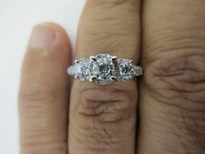 ZALES  14K Gold Diamond Engagement Ring Diamonds=1.25 Carats F-VS2  Value=$9,500