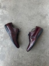 PRADA MEN'S LUXURY RED LEATHER LOAFERS SHOES MARKED SIZE UK 6