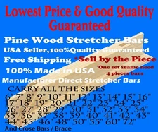 Art Canvas Stretcher Bar,Stretching Strip  6 8 10 12 16 18 20 24 30 36 48 60 72"