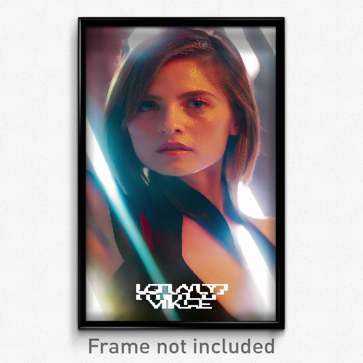 Glossy Vike Pixel Art Poster - 8-Bit Psychedelic Trippy Video Game Print