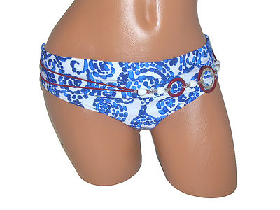 Be Creative NEW Blue Women's Size M Medium 8 Swimsuit Bikini Bottom $48 4200