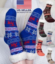Cozy Winter Socks Xmas Warm Comfy Soft Women Anti-Slip New Girl Lot Men One Size