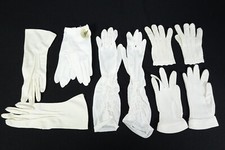 5 Pairs Ladies White Dress Gloves XS Size Vintage 1950s 1960s Including Stetson