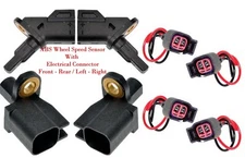 Set 4 ABS Wheel Speed Sensor Front Rear L/R with Pigtail Fits Mazda 3  Mazda 5