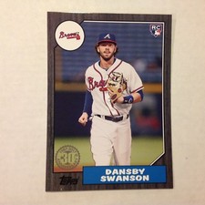 Dansby Swanson #139 Braves RC Black 5x7 #d/10 Made 1987 Tribute 2017 Topps 2