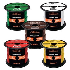 18 Gauge Car Audio Primary Wire 100ft 5 Rolls Remote, Power/Ground Electrical