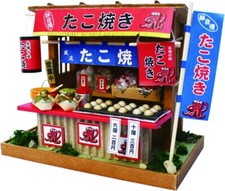 Billy Handmade Dollhouse Kit Showa Stall Kit Takoyaki Shop nostalgic New Japan