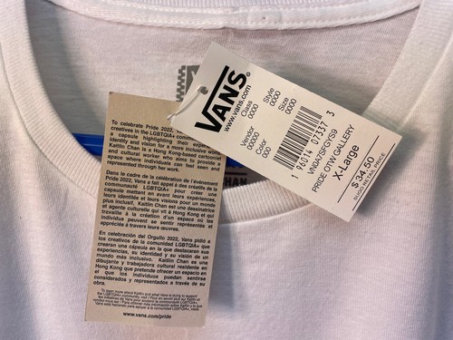 Vans T-Shirt Off The Wall Gallery Kaitlin Chan White Size XL New 100% Cotton - Picture 2 of 5