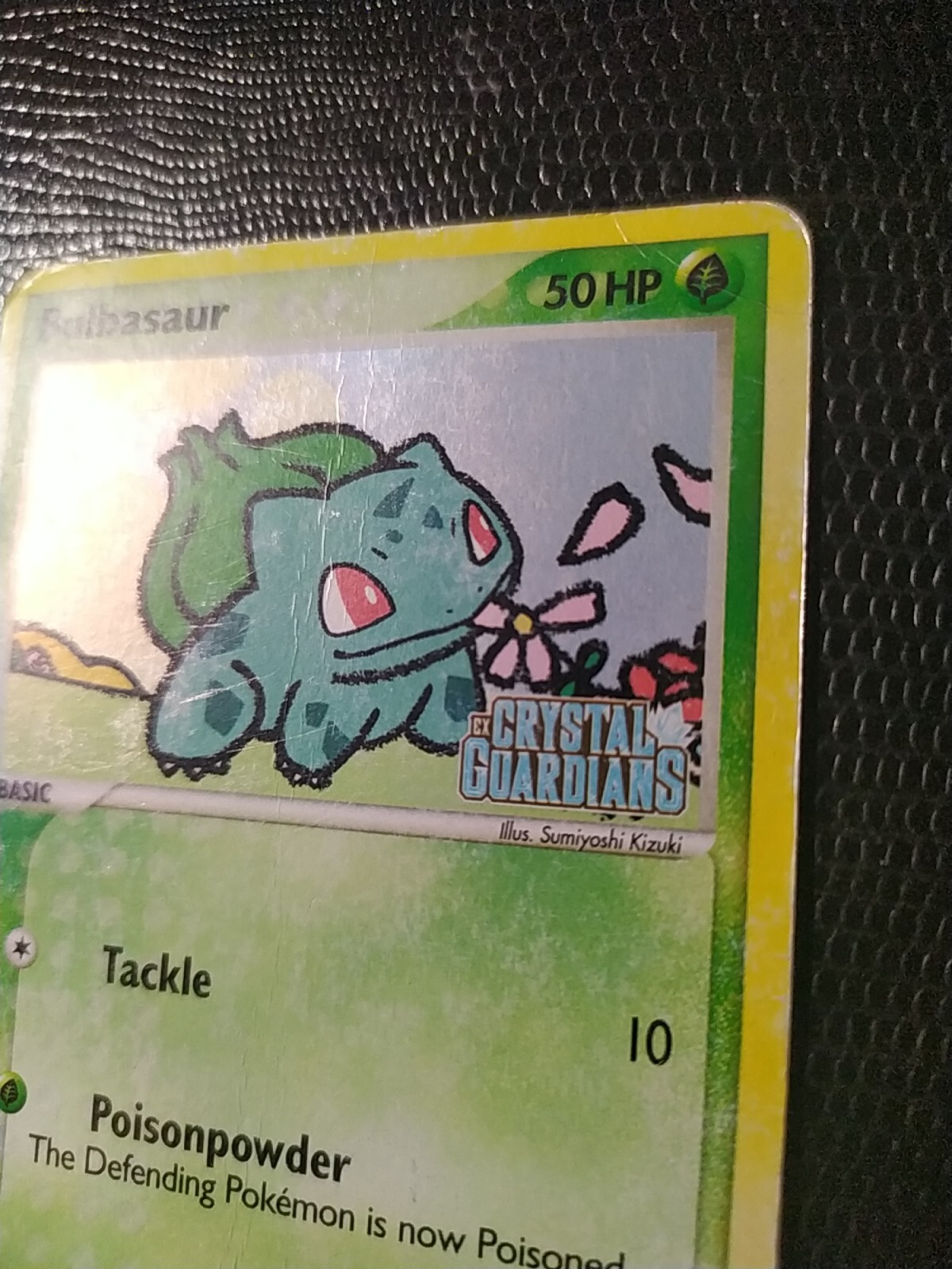 Bulbasaur 45/100 Reverse Holo Stamped Pokémon Crystal Guardians Creased