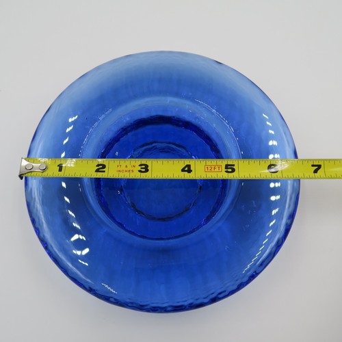 Feuer und Licht Recycling Kunst Glas Kerzenhalter Weinständer Kobaltblau 6,5" USA - Bild 9 von 11