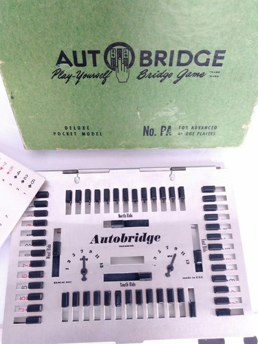 Modelo de bolsillo de lujo AutoBridge juego Play Yourself Bridge avanzado de colección 1957 - Imagen 2 de 5