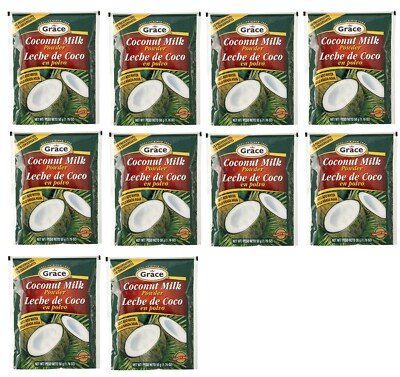 10-Pack Grace Coconut Milk Powder 1.76 oz   Versatile, Shelf-Stable Tropical Flv