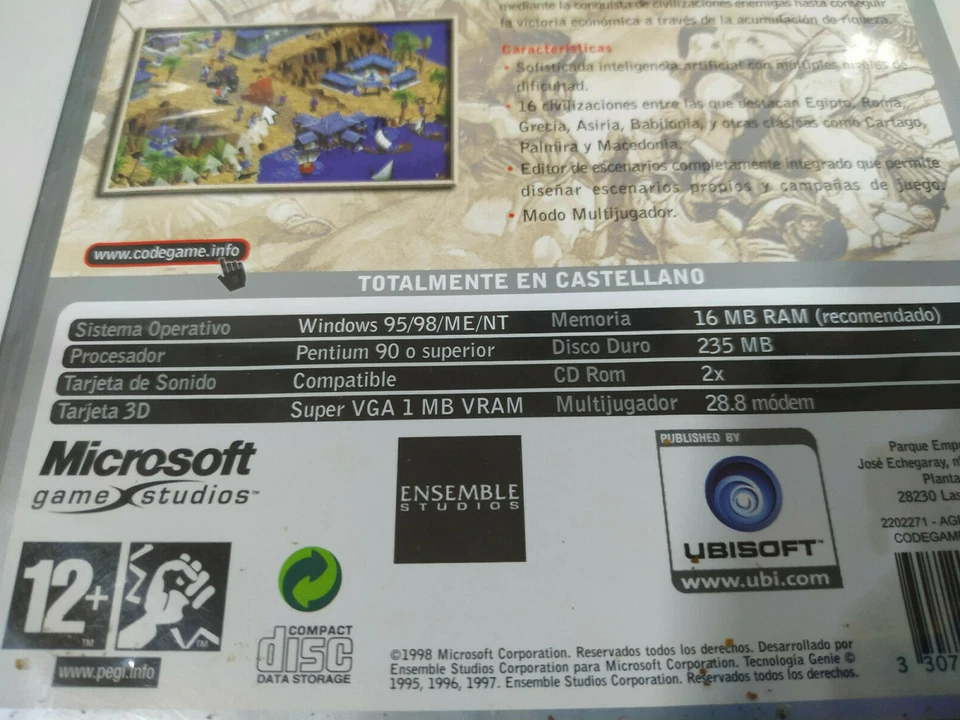 Age of Empires Gold Edition PC CD-ROM Castellano CodeGame España COMPLETO Pal⁠, foto 4 de 5