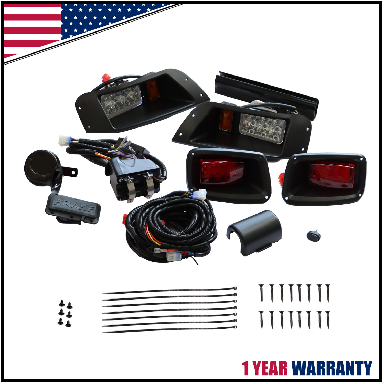 Deluxe LED Light Kit For 1996-2013 EZGO TXT Golf Cart Deluxe