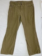 Tommy Hilfiger Pants Womens 12 Tan Brown Corduroy 100 Cotton 5-Pockets Zip Fly