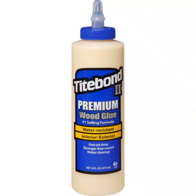 Titebond II Premium Wood Glue Yellow Interior/Exterior Wood Adhesive 16-fl oz