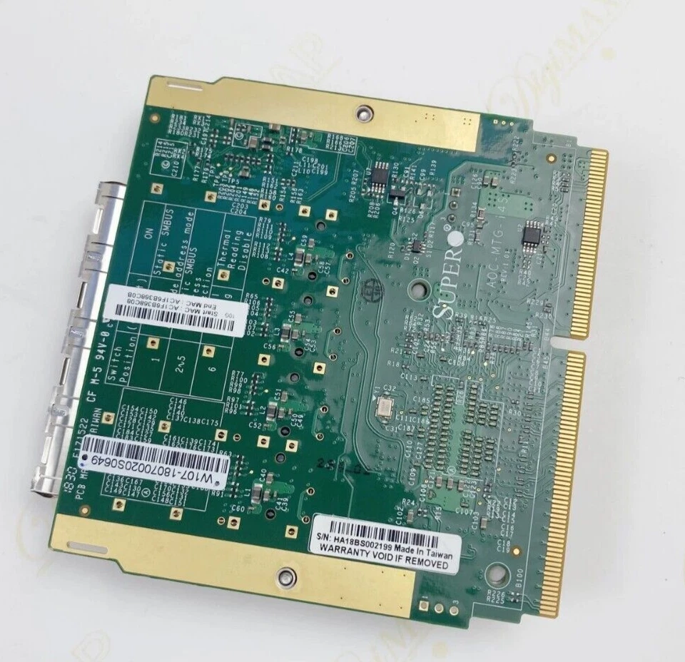 Supermicro AOC-MTG-i4S Quad Port X710 Chip 10GbE SFP+ Network Adapter SIOM Card - Image 3 of 3