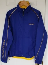 Vintage Polo Sport Ralph Lauren USA Blue Yellow Windbreaker Jacket Small