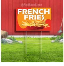 French Fries Indoor Outdoor Coroplast Yard Sign