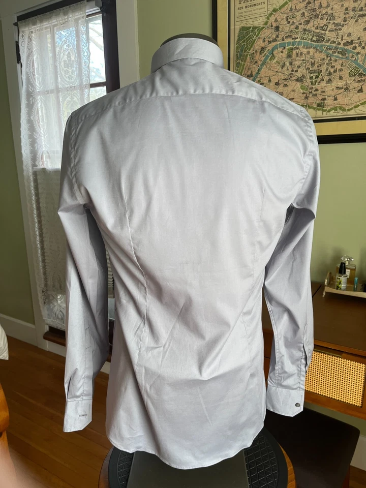 Disfraz Nacional Talla Camisa 15 3/4" (40) Calce Ajustado L/S "Ciudad" Gris Italia M180603 Foto 3 de 4